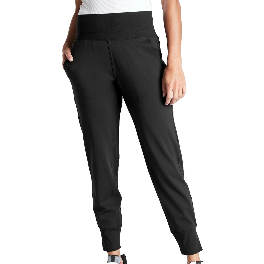 Athleta Pants Venice High Rise Jogger Black Pull On Casual Commuter